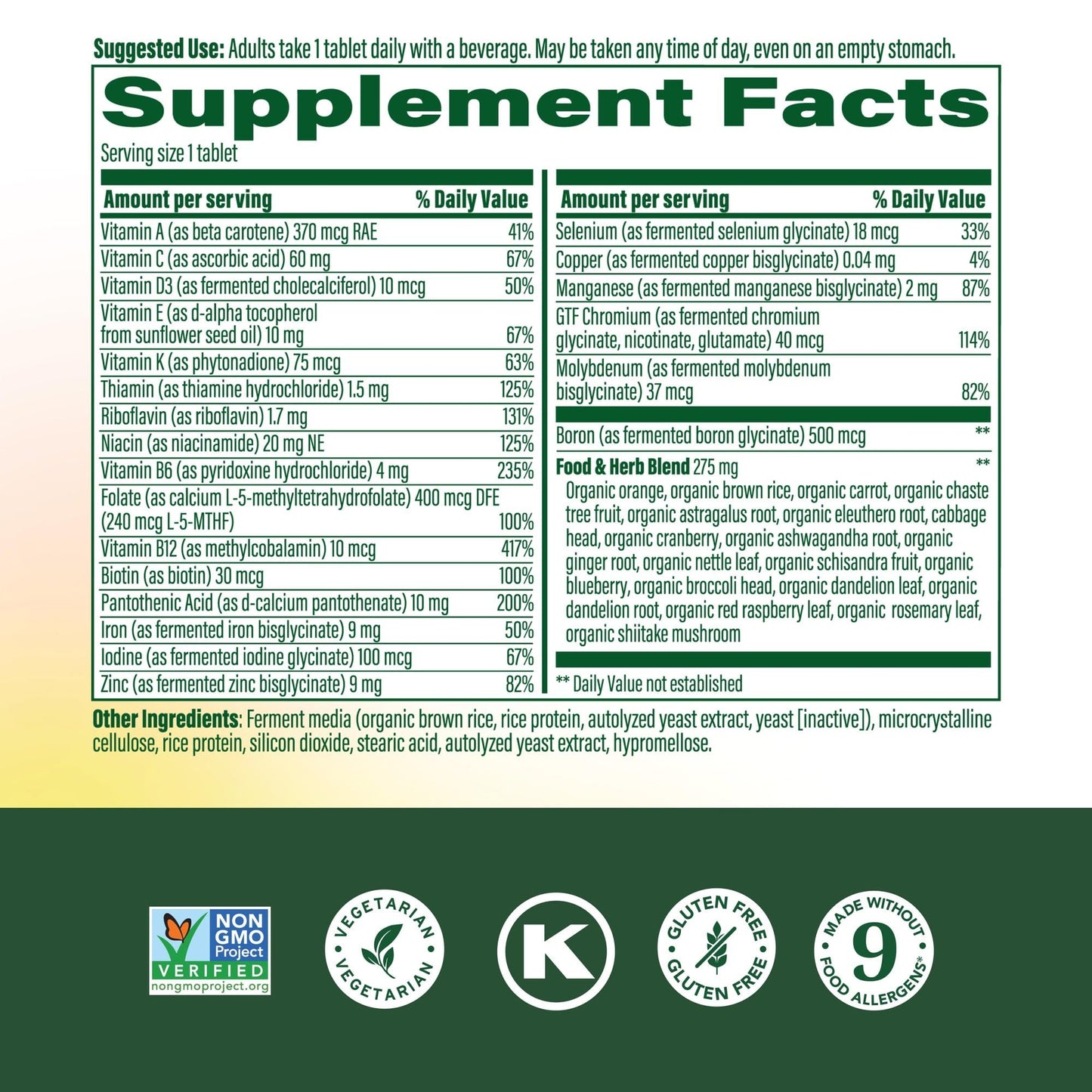 MegaFood Womens Multivitamin One Daily - Multivitamin for Women - Vitamin C, Vitamin D, Iron & B Vitamins - Bone, Energy Metabolism & Immune Support MegaFoodUS supplements