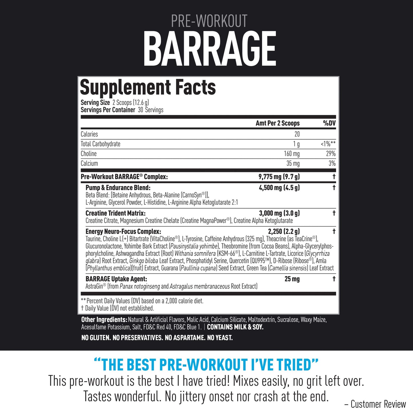(CORE)ACTIVE Barrage Pre Workout Powder - Preworkout for Women & Men, Creatine (CORE)ACTIVEUS supplements