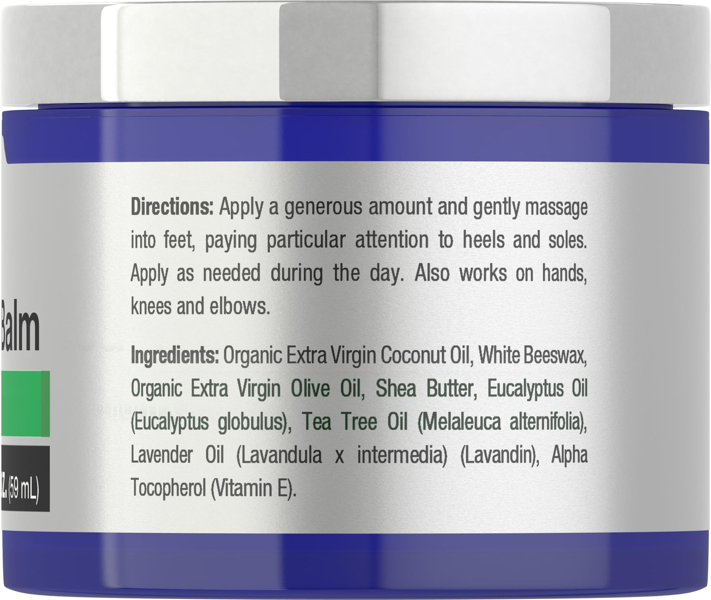 Tea Tree Oil Foot Balm | 2 oz | Moisturizes and Nourishes Dry Skin & Feet | Scientifically HorbäachUS supplements