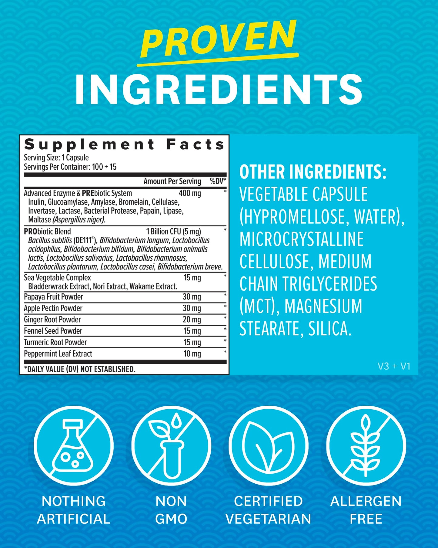Zenwise Digestive Enzymes - Probiotic Multi Enzymes with Probiotics, 115 Ct Zenwise HealthUS supplements
