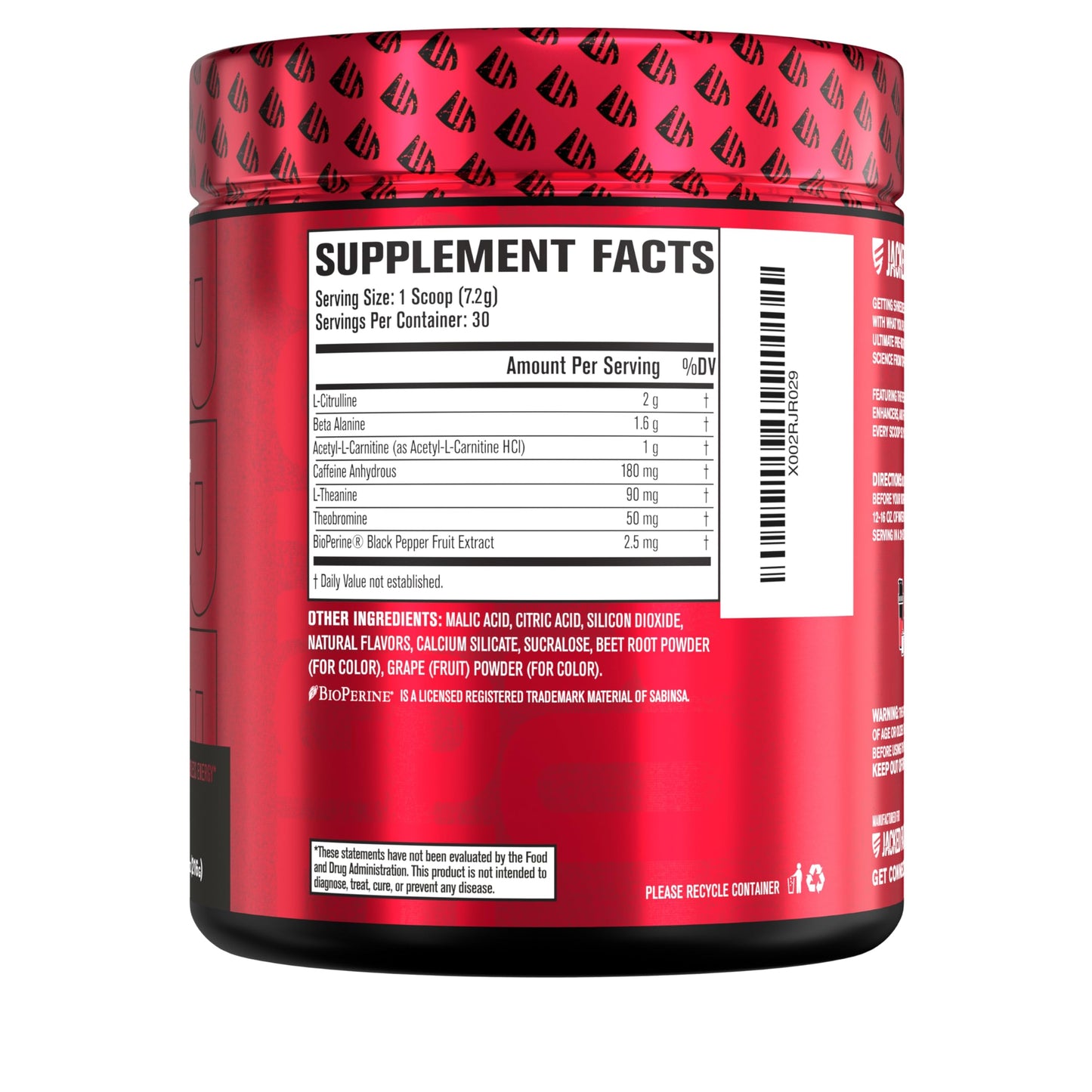 Jacked Factory NITROSURGE Shred Pre Workout Supplement - Energy Booster, Instant Strength Gains, Sharp Focus, Powerful Pumps - Nitric Oxide Booster & PreWorkout Powder Jacked FactoryUS supplements