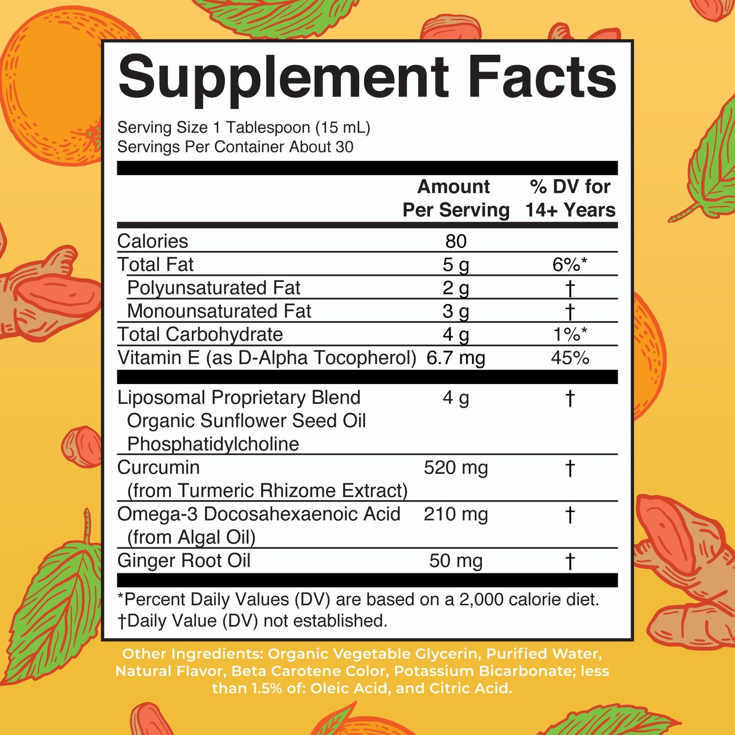 MaryRuth Organics | Liposomal Turmeric & DHA | Curcumin | Ginger Root Oil | Algal DHA & Vitamin E | Cognitive Function | Mood Support | Joint Health | Liquid Supplement | 15.22 oz MARYRUTH'SUS supplements
