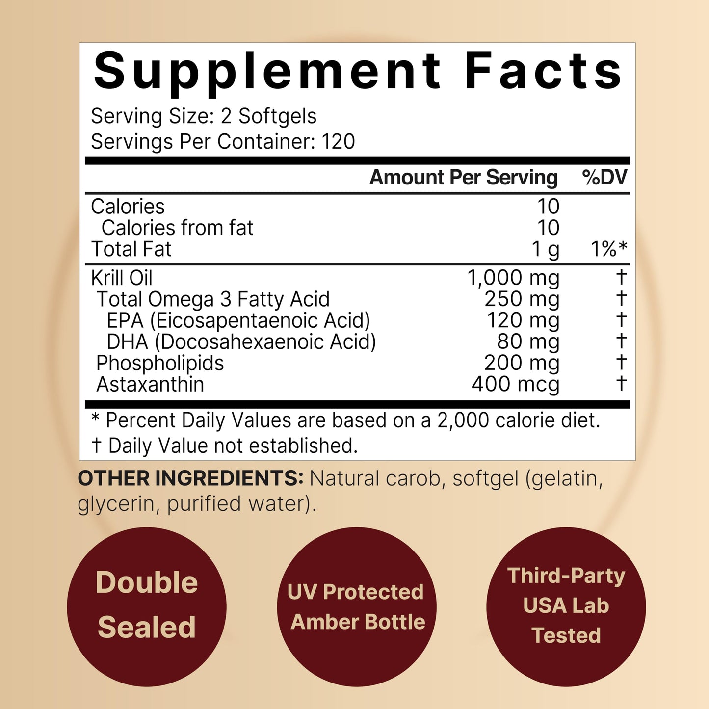 NatureBell Antarctic Krill Oil 1000mg Supplement, 240 Softgels, Natural Source of Omega-3 NatureBellUS supplements