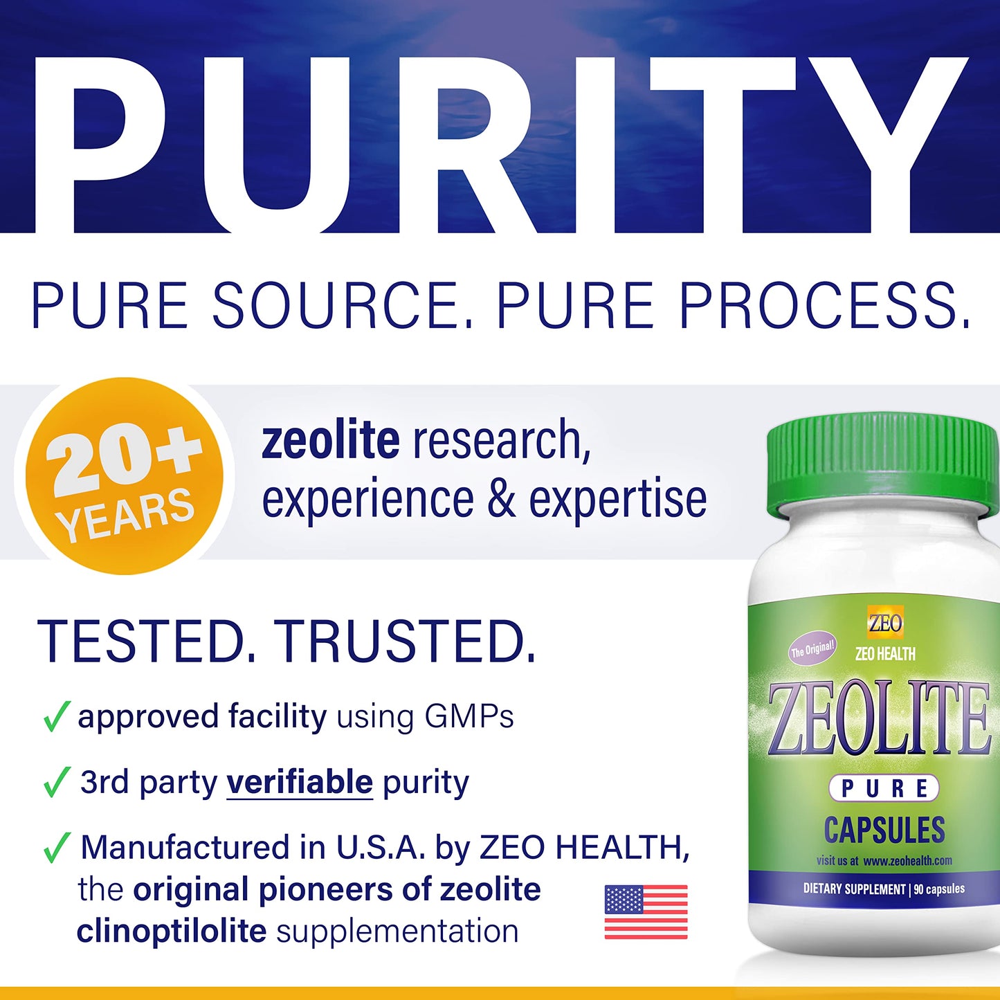Zeolite Pure Capsules | Zeolite Detox, Extra Strength | Pure, Full Body Cleanse for Women Zeo HealthUS supplements