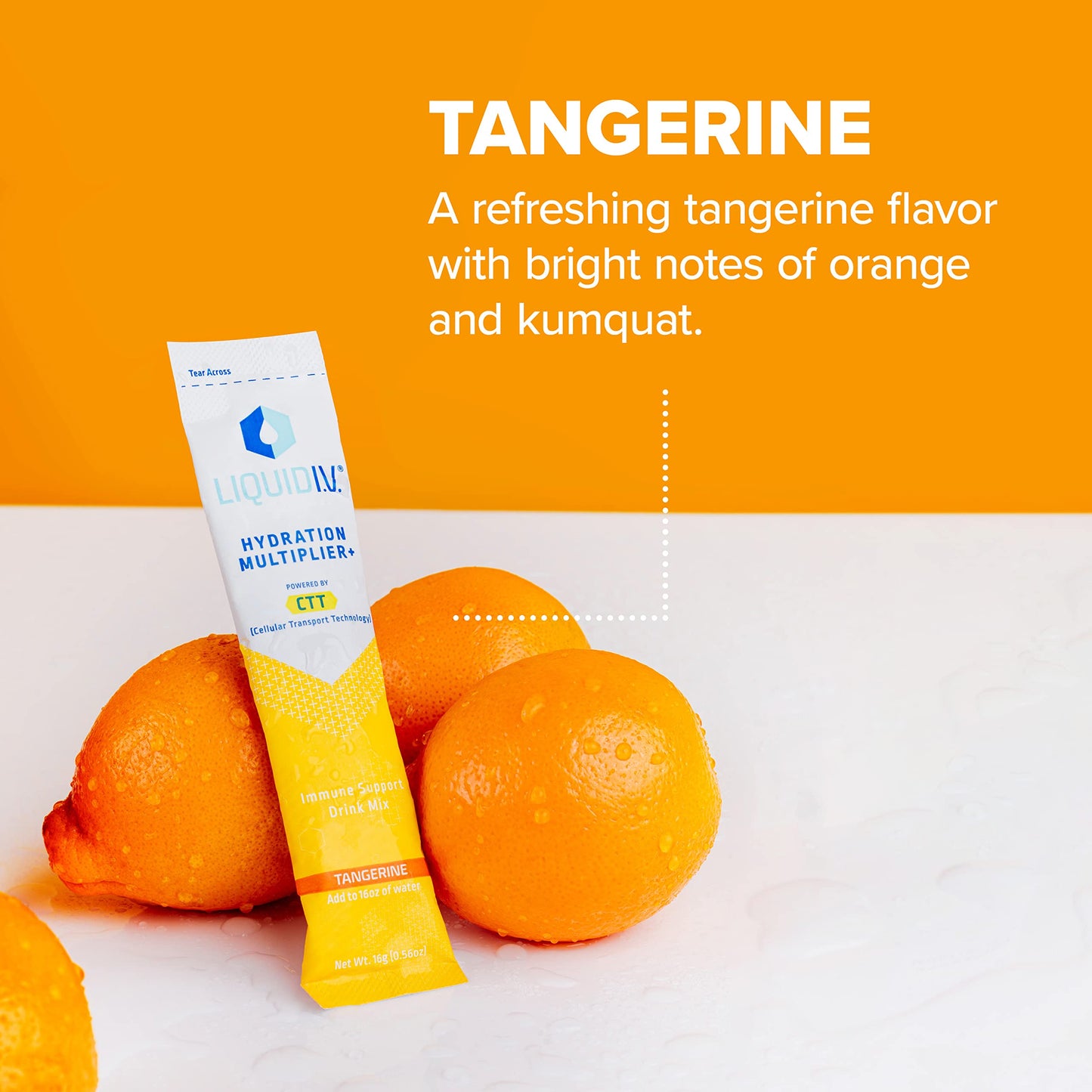 Liquid I.V. Hydration Multiplier + Immune Support - Tangerine - Hydration Powder Packets Liquid I.V.US supplements