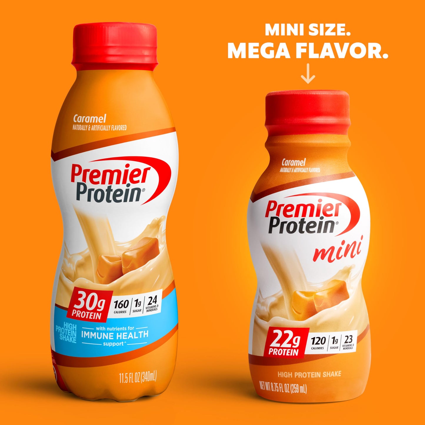 Premier Protein Shake MINIs, Caramel, 22g Protein, 120 Calories, 1g Sugar, 8.75fl oz Premier ProteinUS supplements