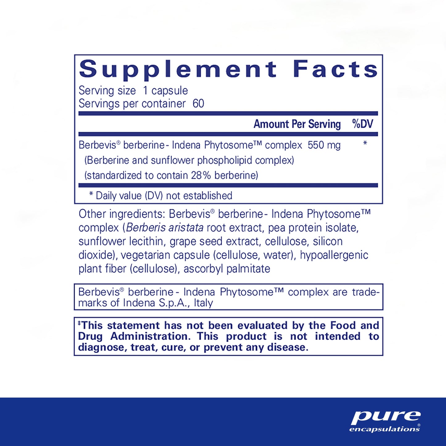 Pure Encapsulations Berberine UltraSorb | Enhanced Absorption Berberine | 60 Capsules Pure EncapsulationsUS supplements