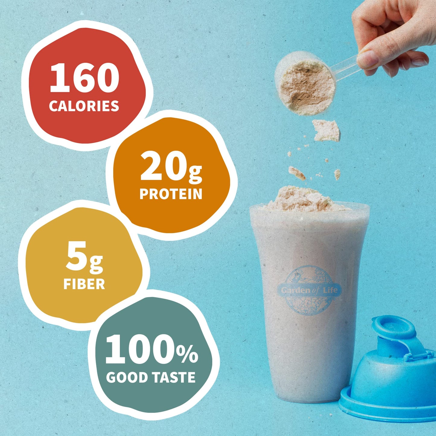 Garden of Life Creamy Vanilla Cookie Protein Powder + Oatmilk 20g Organic Vegan Plant Garden of LifeUS supplements