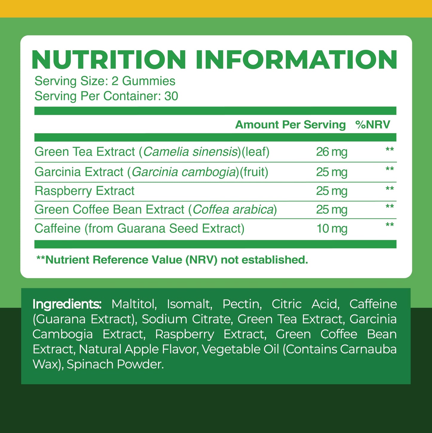 Nobi Nutrition Green Tea Fat Burner Gummies for Weight Loss | Metabolism Boost Nobi NutritionUS supplements
