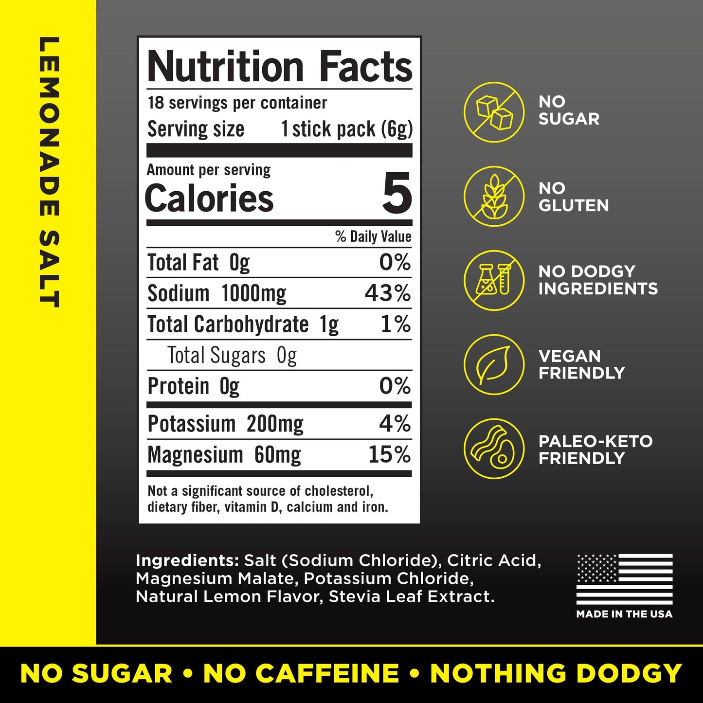 LMNT Zero Sugar Electrolytes - Lemonade | Drink Mix | 18-Count Drink LMNTUS supplements