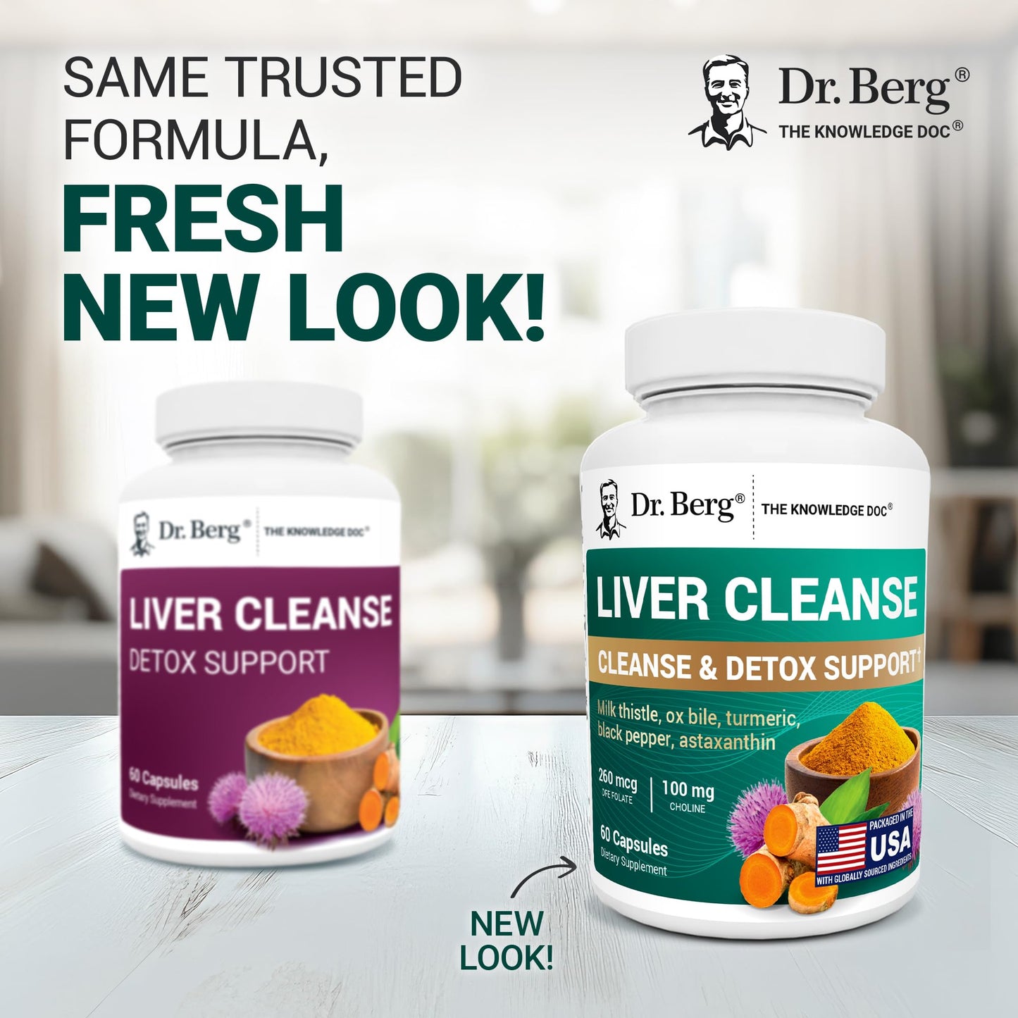 Dr. Berg Liver Cleanse Detox Capsules w/Unique Blend of Milk Thistle, Ox Bile & Folate - Liver Supplement Includes Turmeric, Black Pepper & Choline - 60 Capsules Dr. Berg NutritionalsUS supplements