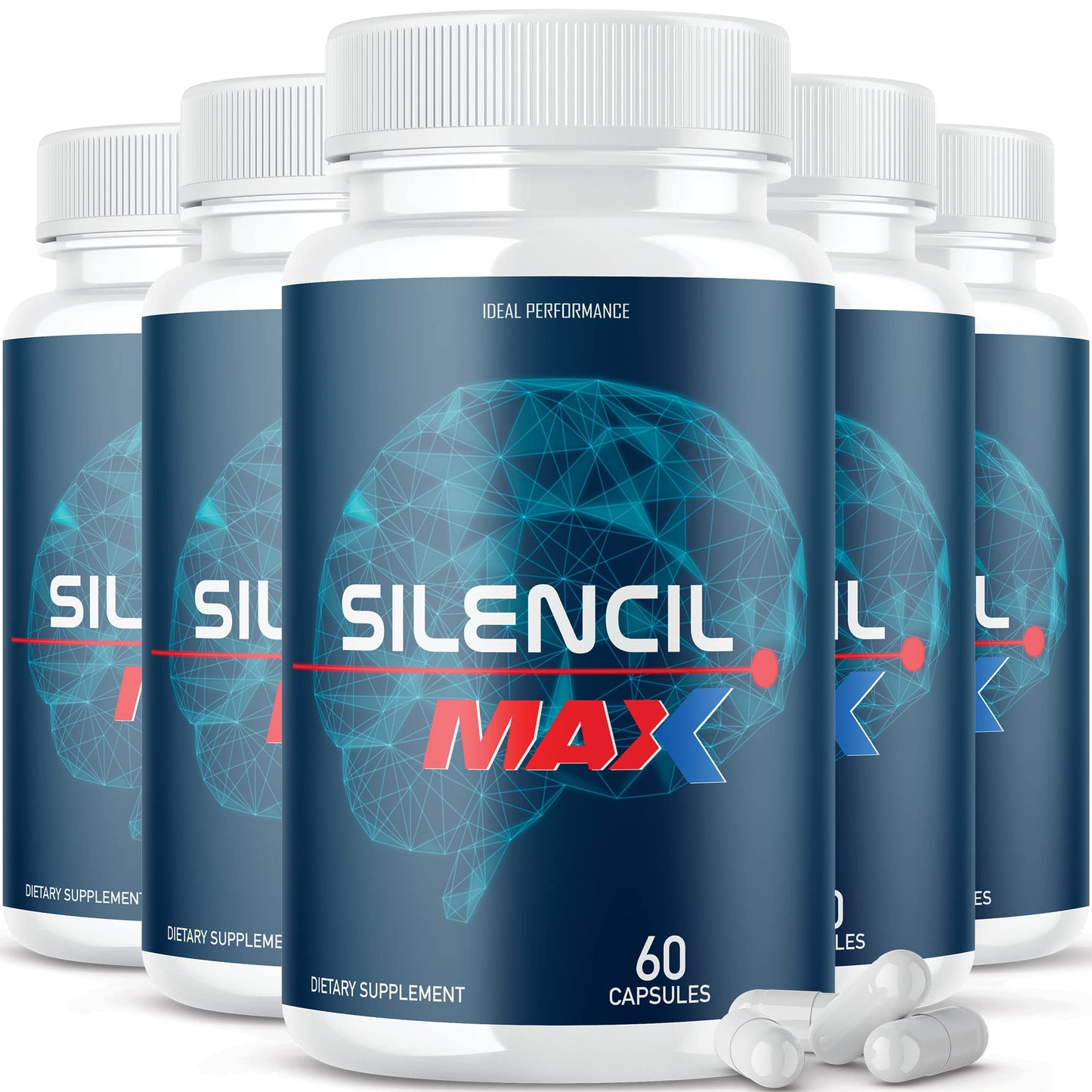 IDEAL PERFORMANCE (5 Pack) Silencil Tinnitus Max Supplement Pills Silencio Silencile IDEAL PERFORMANCEUS supplements