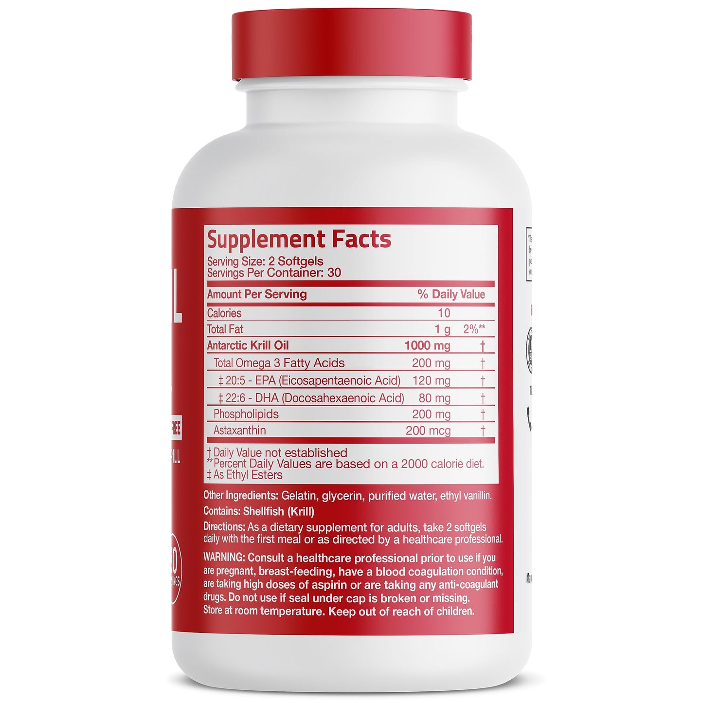 Bronson Antarctic Krill Oil 1000 mg with Omega-3s EPA, DHA, Astaxanthin BronsonUS supplements