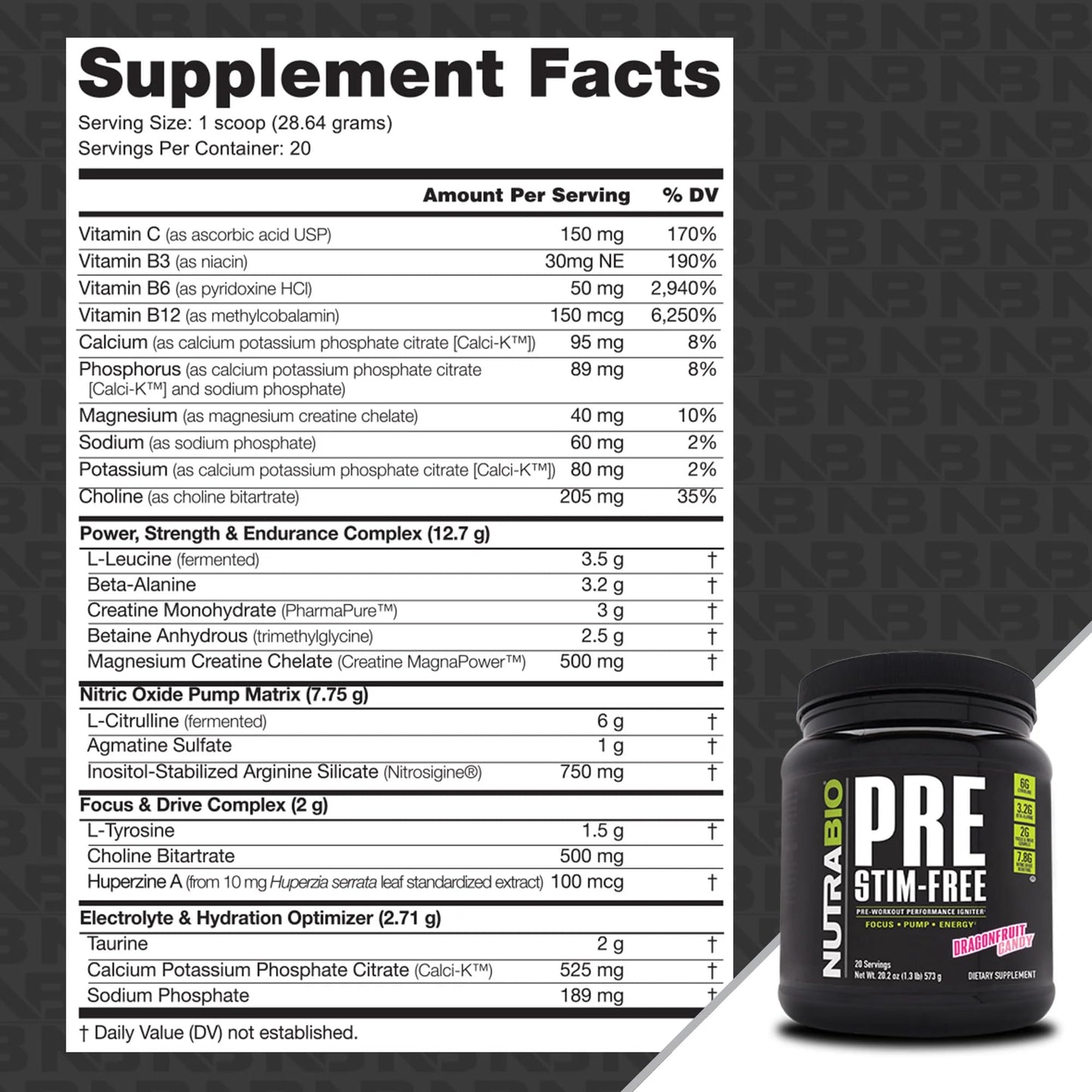 NutraBio PRE Stim Free - Caffeine Free Pre Workout Powder - Sustained Energy, Mental NutraBioUS supplements
