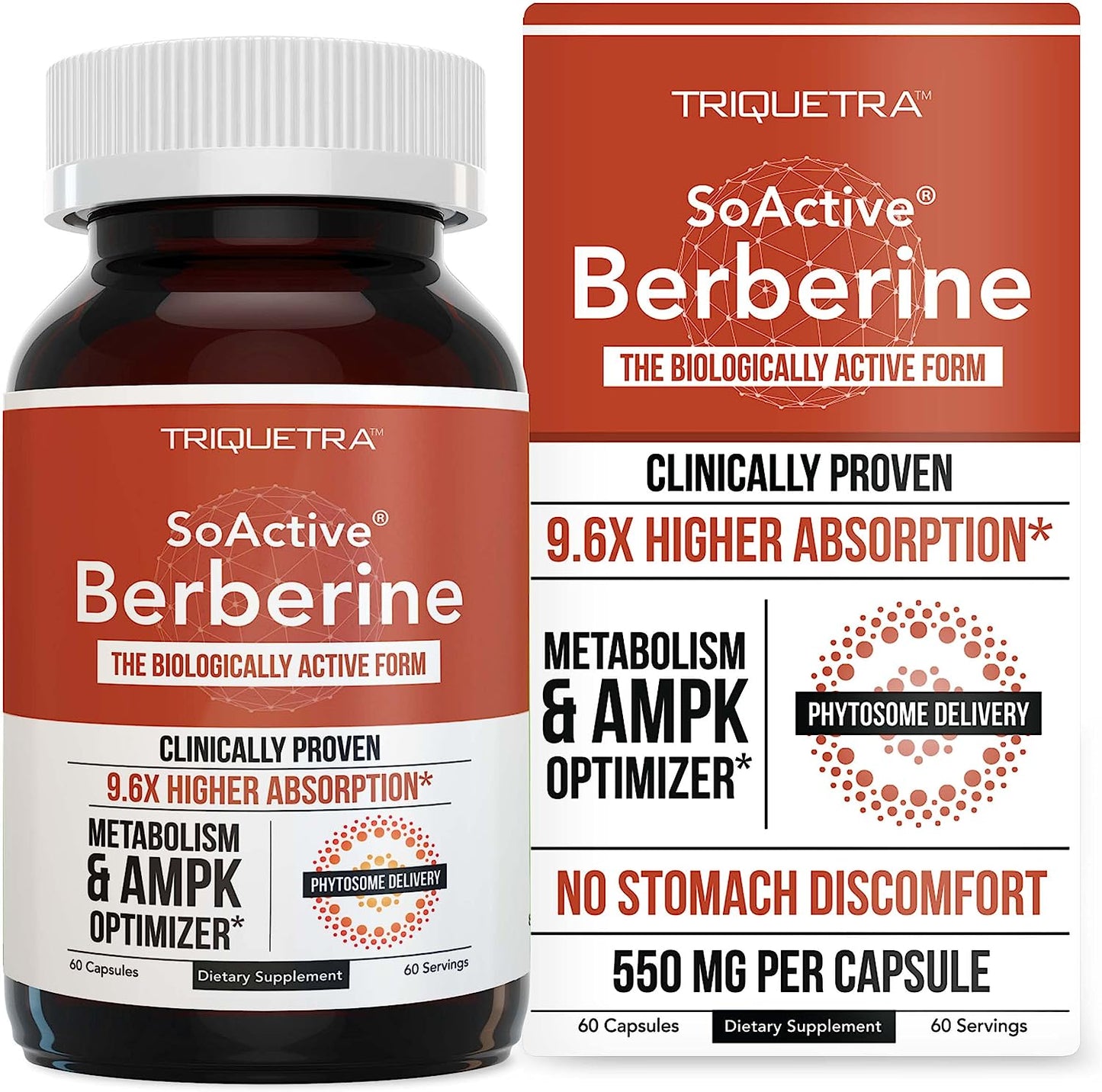 SoActive Berberine 550 mg: 9.6X Higher Absorption, Clinically Proven Most Triquetra Health StoreUS supplements
