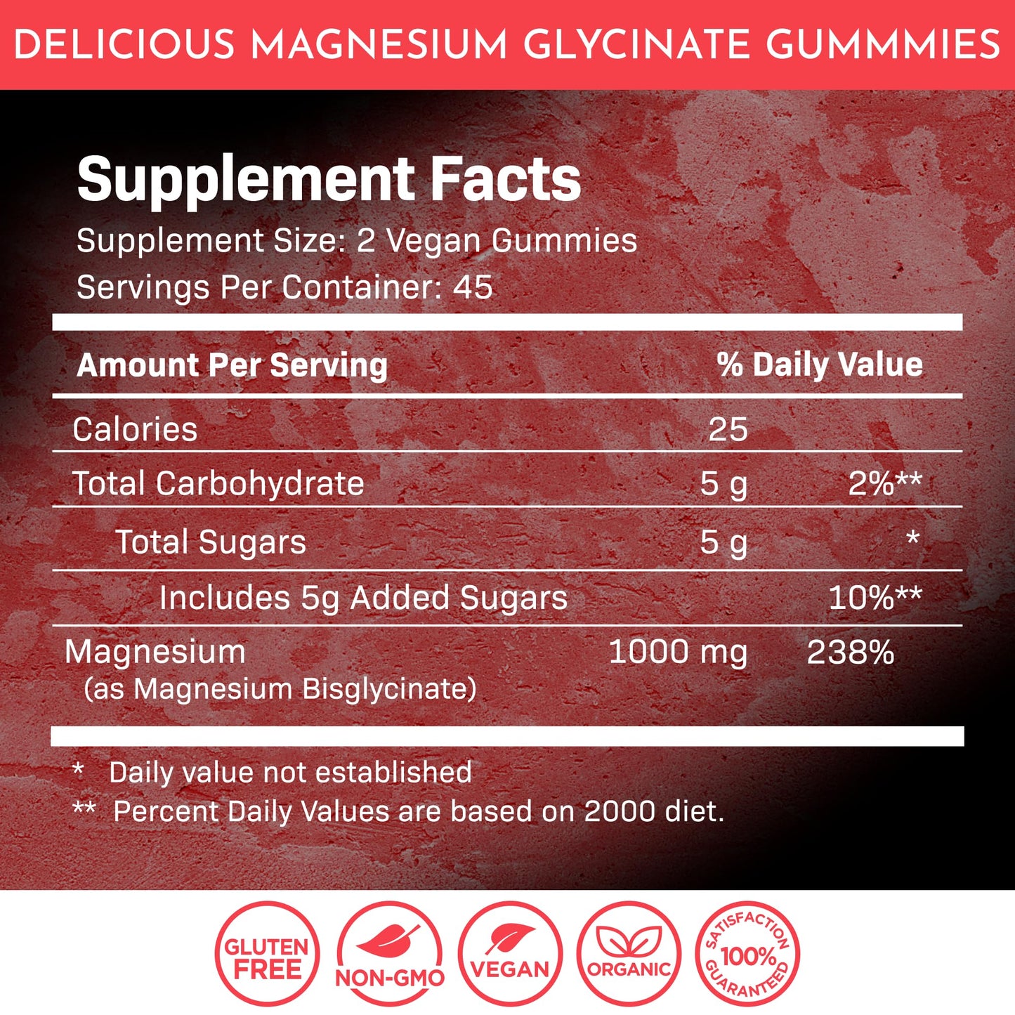 Magnesium Glycinate Gummies - 1000 mg - Magnesium Supplement to Support WELLNESS LABSRXUS supplements