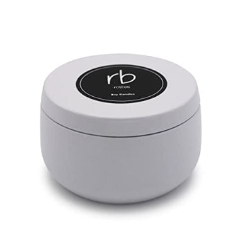 Rosbas Candle, Fraser Fir Scented, Natural Soy Wax, White Metallic Tin, 6 oz, Cotton Wick, Long Burn Time rosbasAu supplements