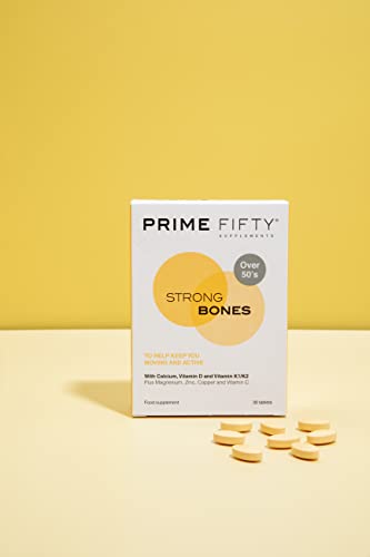 Prime Fifty Strong Bones Supplements – 28 Multivitamin Tablets with Calcium, Magnesium FutureYou CambridgeAu supplements