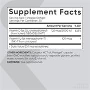 Sports Research Vitamin D3 + K2 with 5000iu of Plant-Based D3 & 100mcg of Vitamin Sports ResearchUS supplements