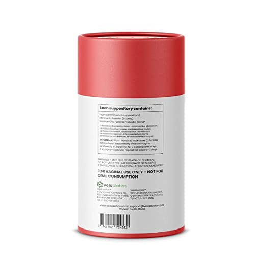 Femina Probiotics Cookie Fresh with 600mg Boric Acid for BV Control 20-Count with Applicator VelobioticsAu supplements