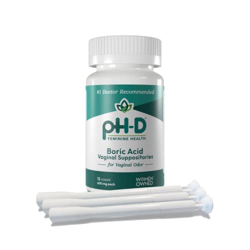 pH-D Feminine Health - Boric Acid Starter Bundle - pH-D Boric Acid Vaginal Suppositories 12 Count pH-D Feminine Health SupportAu supplements