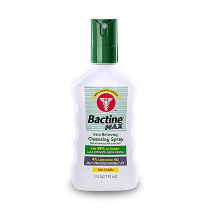 Bactine MAX First Aid Spray - Pain Relief Cleansing Spray with 4% Lidocain BactineUS supplements