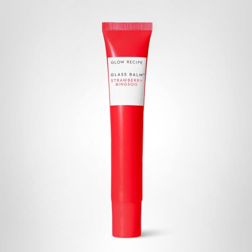 Glow Recipe Glass Balm Lip Treatment - 12Hr Hydrating Lip Balm & Moisturizer with Hyaluronic Acid to Smooth, Plump & Protect from Dryness - Sheer Pinky Red Tint, Strawberry Bingsoo (15 ml) Glow RecipeAu supplements