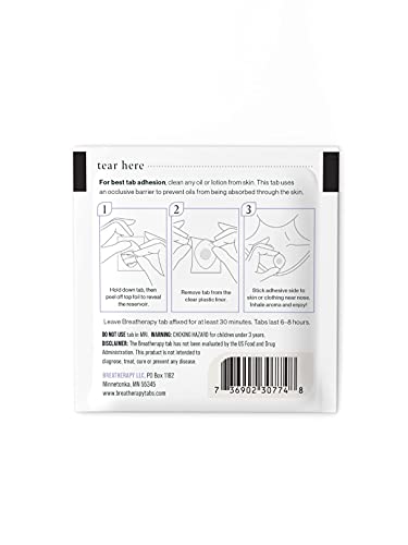Breatherapy Pure Essential Oil Aromatherapy Inhalation Tabs, 8-Pack (Lavender) BreatherapyAu supplements