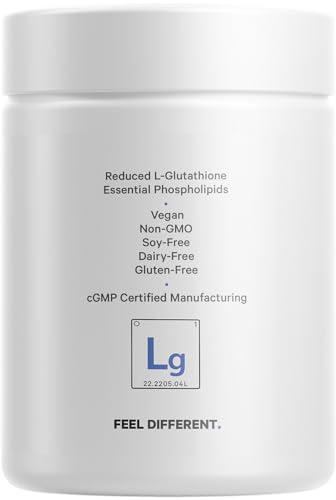 Codeage Liposomal Glutathione 1000 mg Supplement, High-Potency Reduced L-Glutathione - Liposomal Delivery - Phospholipids - Non-GMO, Gluten-Free - 60 Capsules CodeageAu supplements