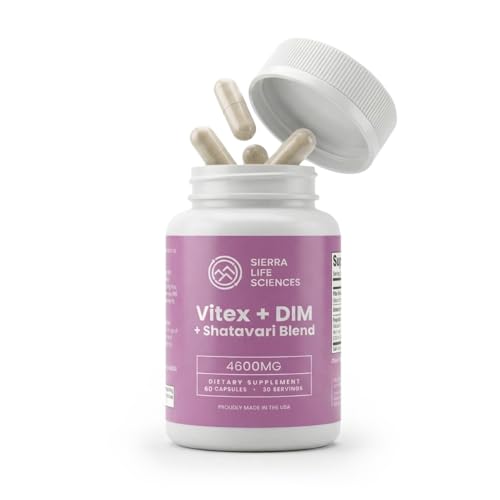 SIERRA LIFE SCIENCES Hormonal Balance Blend for Women – Vitex, DIM, Shatavari + Adaptogenic Support – Menstrual & Menopause Relief – Vegan, Clean-Label Formula – 4600mg – (Pack of 3) SIERRA LIFE SCIENCESAu supplements