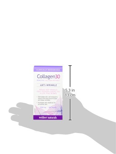Webber Naturals Collagen30® Bioactive Collagen Peptides 2500 mg 180 Tablets Webber NaturalsUS supplements