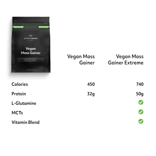 Protein Works - Vegan Mass Gainer Extreme | High Calorie Protein Powder | Weight Gainer Protein WorksAu supplements
