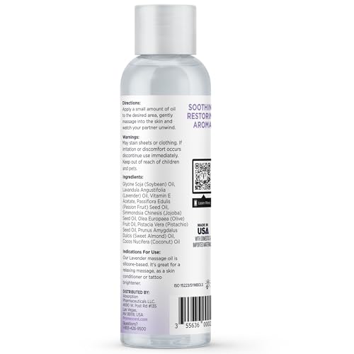 Promescent Lavender Massage Oil for Massage Therapy, Massage Oils for Date Night, Premium Lavender Body Oil for Men & Women to Relieve Stress & Sore Muscles, Essential Oils for Skin (4 oz) PromescentAu supplements
