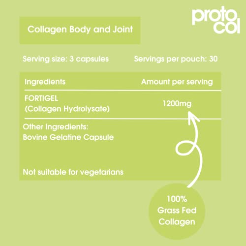 Body and Joint Care Collagen Supplement, Premium Fortigel Bioactive Peptides to Support Proto-ColAu supplements