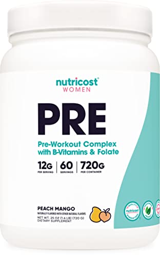 Nutricost Pre-Workout Powder for Women, Peach Mango, 60 Servings NutricostUS supplements