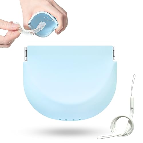 Silicone Retainer Case Soft Upgraded Cute Aligner Case Slim Partial Denture Case Container UZKEWAu supplements