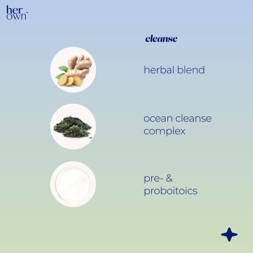 her own Cleanse, Gentle Detox, Supports Healthy Gut, Ocean Algae Cleanse, Prebiotic/Probiotic Blend her ownUS supplements