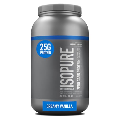 Isopure Protein Powder, Creamy Vanilla Whey Isolate with Vitamin C & Zinc for Immune IsopureUS supplements