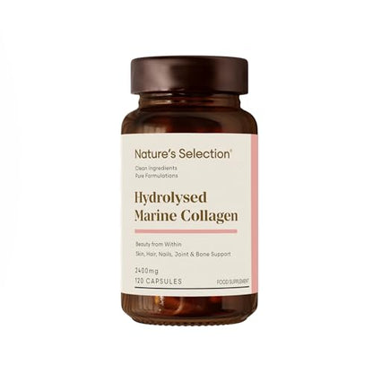 Pure Hydrolysed Marine Collagen Capsules 2400mg - Collagen Tablets High Strength Collagen Nature's SelectionUS supplements