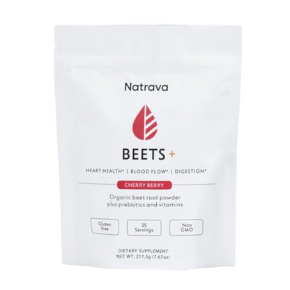 Natrava Beets+ | Organic Beet Root Powder, Vitamins, and Prebiotics | Supports Healthy NatravaUS supplements