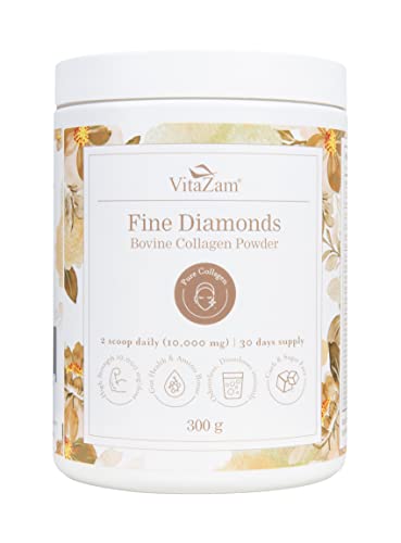 Vitazam Fine Diamond Bovine Collagen Powder - Hydrolyzed Type 1 & 3 Collagen Powder Protein VitaZamAu supplements