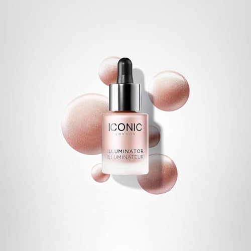 ICONIC LONDON Illuminator - Liquid Highlighting Drops for a Radiant Glow, Cruelty-Free, Vegan Makeup, Shine (Pink Pearl) 0.45 Fl oz ICONIC LONDONAu supplements