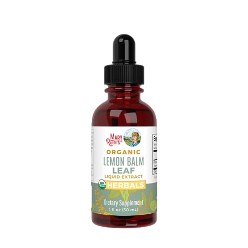 MaryRuth Organics Lemon Balm Leaf Liquid Extract | Mood Support | Relaxation | Calming | Nervine Herbal | Lemon Balm Tincture | USDA Organic | Vegan | Non-GMO | Gluten Free | 1 Fl Oz MARYRUTH'SUS supplements