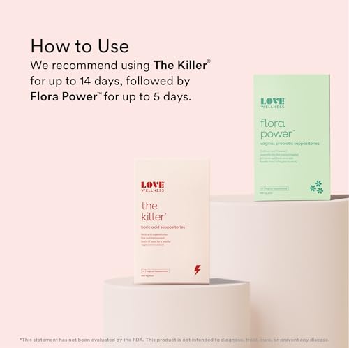 Love Wellness Womens Vaginal Suppository Duo, The Killer & Flora Power Love WellnessUS supplements