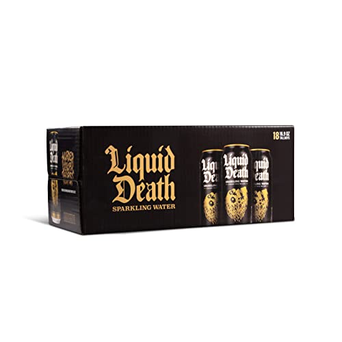 Liquid Death Sparkling Mountain Water, 16.9 oz Tallboys (18-Pack) Liquid DeathUS supplements