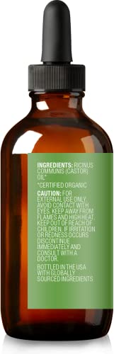 Cliganic Organic Castor Oil, 100% Pure (2oz with Eyelash Kit) - For Eyelashes, Eyebrows, Hair & Skin CliganicAu supplements