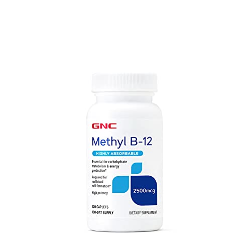GNC Methyl B-12 2500 mcg - 100 Caplets GNCUS supplements