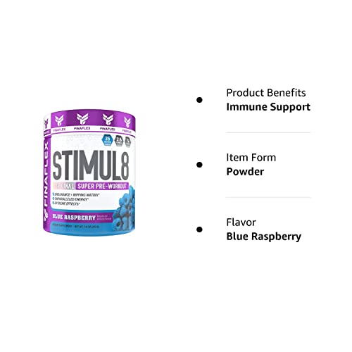 FINAFLEX STIMUL8 Original Super Pre-Workout, Blue Raspberry - Energy, Strength FINAFLEXAu supplements