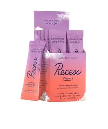Recess Mood Powder, Calming Magnesium L-Threonate Blend with Passion Flower Drink Recess Inc.Au supplements