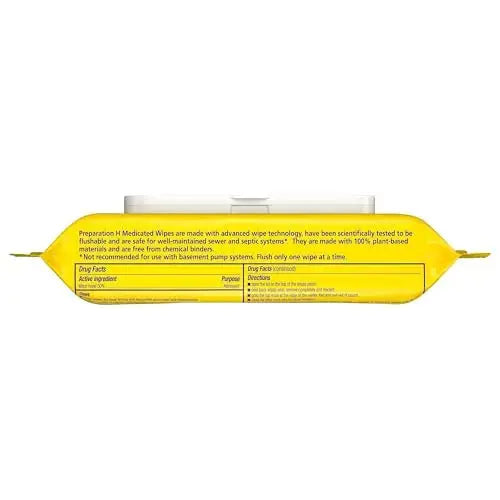Preparation H Hemorrhoid Flushable Wipes with Witch Hazel for Skin Irritation Relief - 48 Count (Pack of 4) Preparation HAu supplements